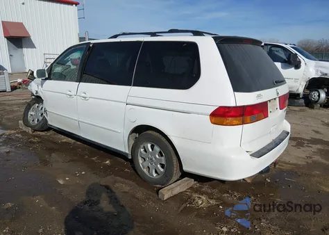 2002 Honda Odyssey Ex z USA, uszkodzony, nr VIN 2HKRL18692H533161